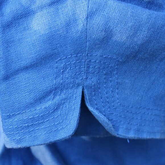 Talbots Plus Size Petite Royal Blue Linen Stitched Trim Open Jacket Sz 16WP - Picture 5 of 9